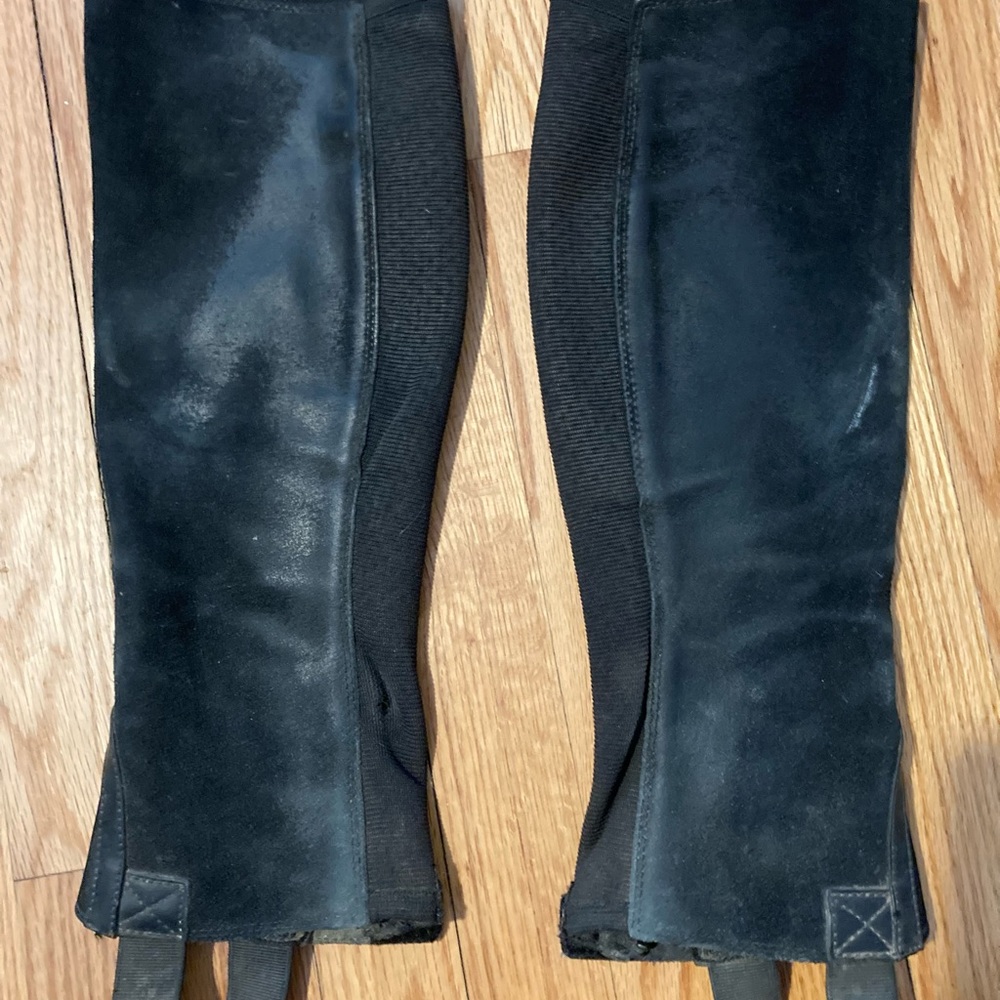 Ariat Scout Black Leather/Suede Half Chaps XS